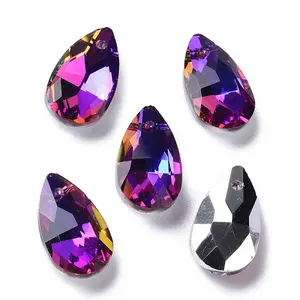 Faceted Teardrop Glass Pendants