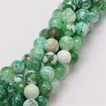 Natural Fire Crackle Agate Bead Strands