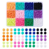 72G 12 Colors Opaque Acrylic Beads