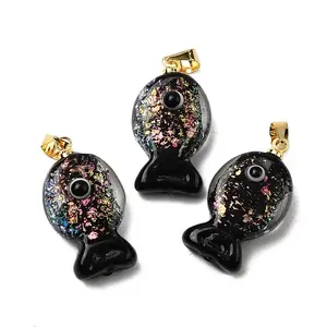 Handmade Dichroic Foil Lampwork Pendants