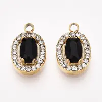 304 Stainless Steel Cubic Zirconia Charms