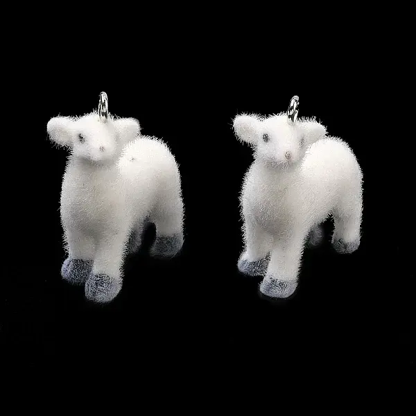 Flocking Opaque Resin Pendants