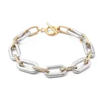 Spray Painted CCB Plastic & Aluminum Paperclip Chain Bracelets