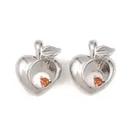 Brass Micro Pave Cubic Zirconia Pendants