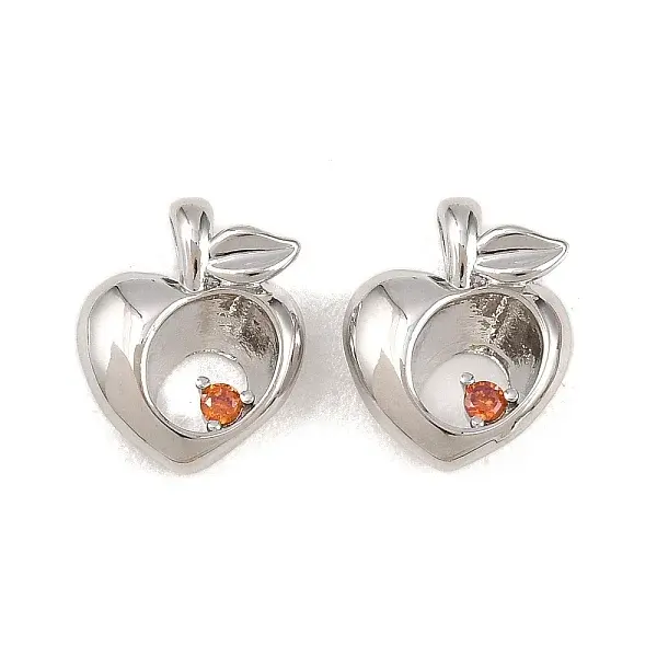 Brass Micro Pave Cubic Zirconia Pendants