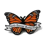 Butterfly with Word Enamel Pins