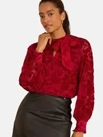 love & roses Blúzka  červená / vínovo červená