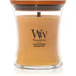 Woodwick Opulent Wood Golden Bourbon vonná svíčka s dřevěným knotem (hearthwick) 275 g