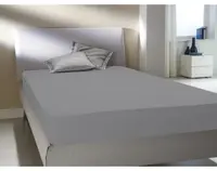 Prestieradlo Flanel 180x200x30 cm, strieborné%