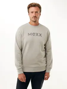 MEXX Mikina 'Slub'  svetlosivá