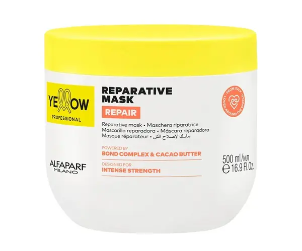 Intenzivní regenerační maska pro poškozené vlasy Yellow Professional Repair Reparative Mask - 500 ml + dárek zdarma
