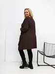 Tmavohnedá plus size blúzka