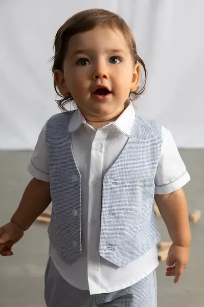 Detská vesta zo zmesi ľanu Mayoral