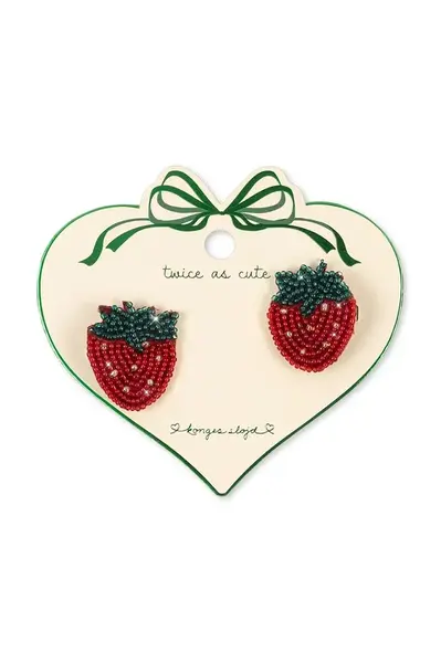 Dětské sponky Konges Sløjd 2 PACK STRAWBERRY BEADED HAIR CLIP 2-pack