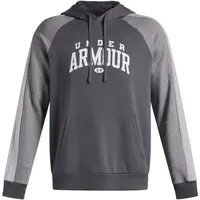 Under Armour RIVAL FLEECE COLORBLOCK Pánska mikina, tmavo sivá, veľkosť M