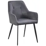 Carryhome ŽIDLE S PODRUČKAMI, železo, tkaná látka, šedá, černá