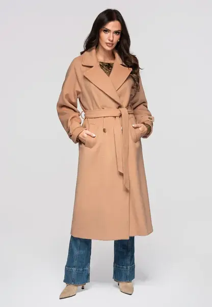 Edoti Women's long wool coat LARICA OW-COLC-0100 v3