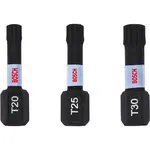 Bosch Súprava skrutkovacích nástavcov Impact Control T20, T25, T30, 3 ks, 1/4",