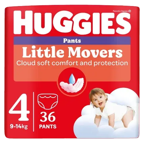 HUGGIES® Little Movers Pants 4, 36 ks
