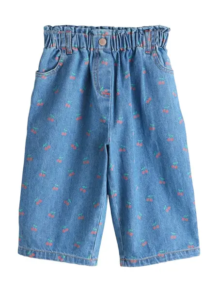 Next Džínsy  modrá denim / trávovo zelená / čerešňová