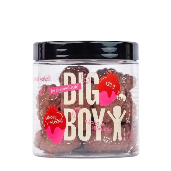 BIG BOY Jahody v mléčné čokoládě by @kamilasikl 110 g