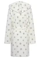 LASCANA Krátky župan  sivá / biela