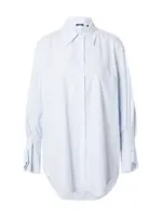 JOOP! Blúzka 'Benice'  pastelovo modrá / šedobiela