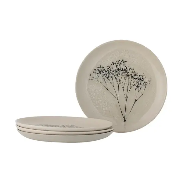 Sada dezertních talířů Bloomingville Bea 22 x 2 cm 4-pack béžová barva