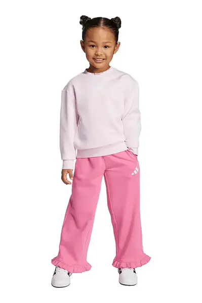 Dětská tepláková souprava adidas růžová barva, JX0200