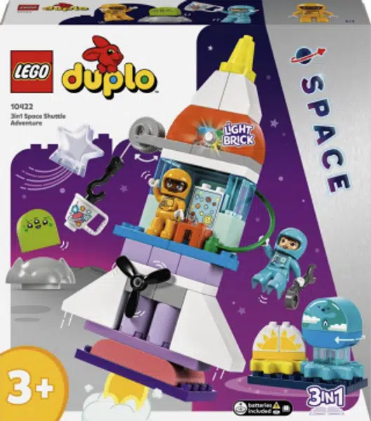 Vesmírné dobrodružství s raketoplánem 3 v 1 - Lego Duplo (10422)