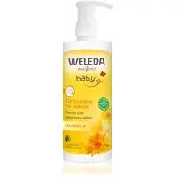 Weleda Baby and Child čisticí mléko na každodenní péči o zadeček s pumpičkou 400 ml