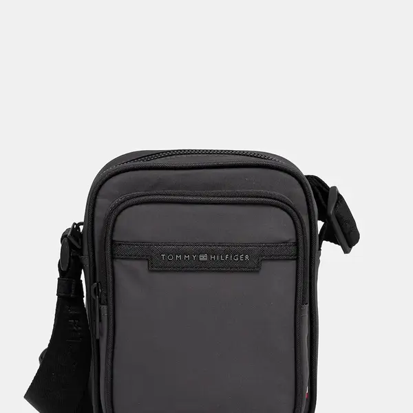 Taštička Tommy Hilfiger šedá barva, AM0AM13465