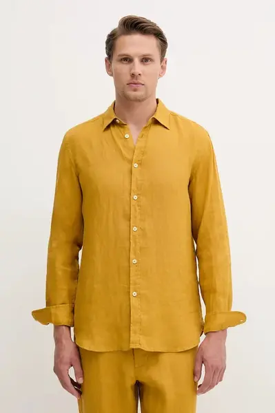 Lněná košile United Colors of Benetton