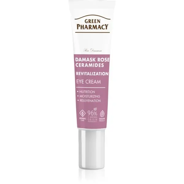 Green Pharmacy Damask Rose & Ceramides Eye Cream revitalizační oční krém 15 ml