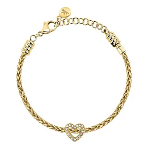 Morellato Elegantní pozlacený náramek se srdíčkem Drops SCZ1394