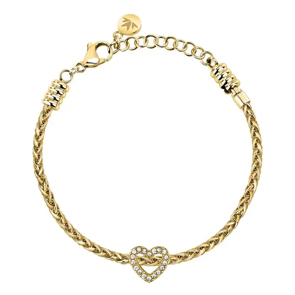 Morellato Elegantní pozlacený náramek se srdíčkem Drops SCZ1394