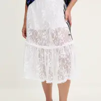 Sukně adidas Originals Skirt bílá barva, midi, áčková, KD2288