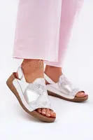 Dámské Kožené Sandály Na Klínu S Pletením Maciejka