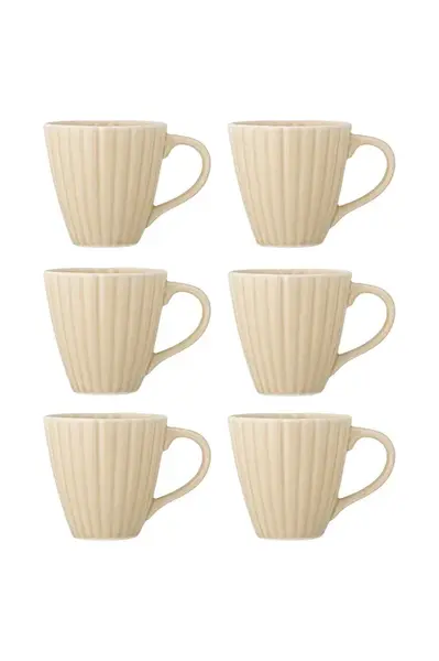 Sada hrnků Bloomingville Latina 220 ml 6-pack béžová barva