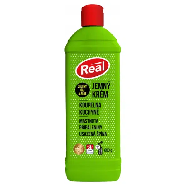 REAL Jemný čistící krém Zelený čaj a aloe 600 g