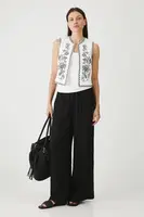 Bavlněná vesta Medicine bílá barva, bez zapínání