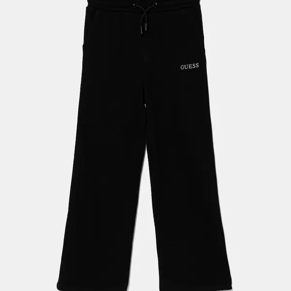 Dětské bavlněné tepláky Guess černá barva, J5YQ14 KA6R4