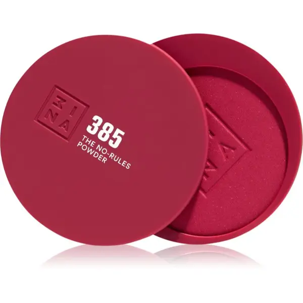 3INA The No-Rules Powder multifunkční líčidlo pro oči, rty a tvář odstín 385 - Raspberry pink, shimmer 8 g