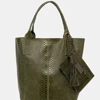 Kožená kabelka Answear.LAB zelená barva