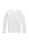 Tričko s dlouhým rukávem Polo Ralph Lauren bílá barva, 313841122030