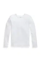 Tričko s dlouhým rukávem Polo Ralph Lauren bílá barva, 313841122030