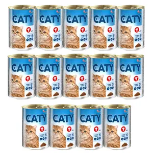 Akinu CATY Hovězí kousky v omáčce konzerva pro kočky 14 x 415 g