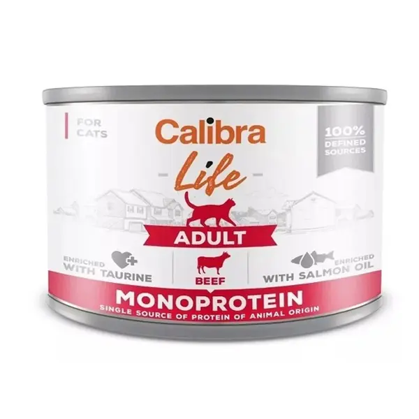 Calibra Cat Life konzerva Adult Beef 200 g | Konzerva pro kočky