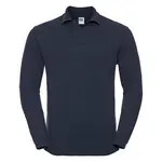 Navy blue long sleeve polo shirt Russell