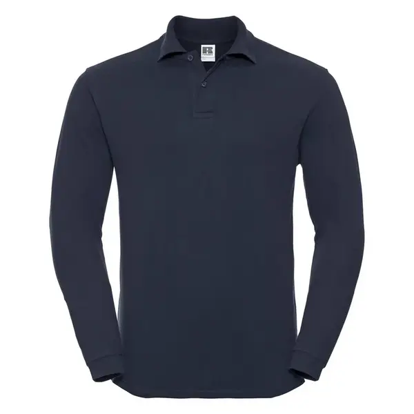 Navy blue long sleeve polo shirt Russell